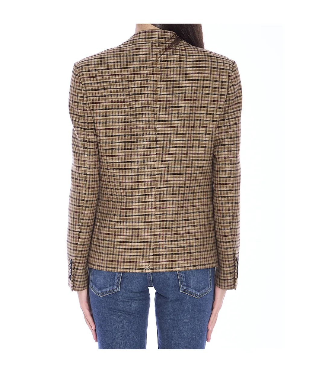 Campbell Jacket In Double Faced Check Wool