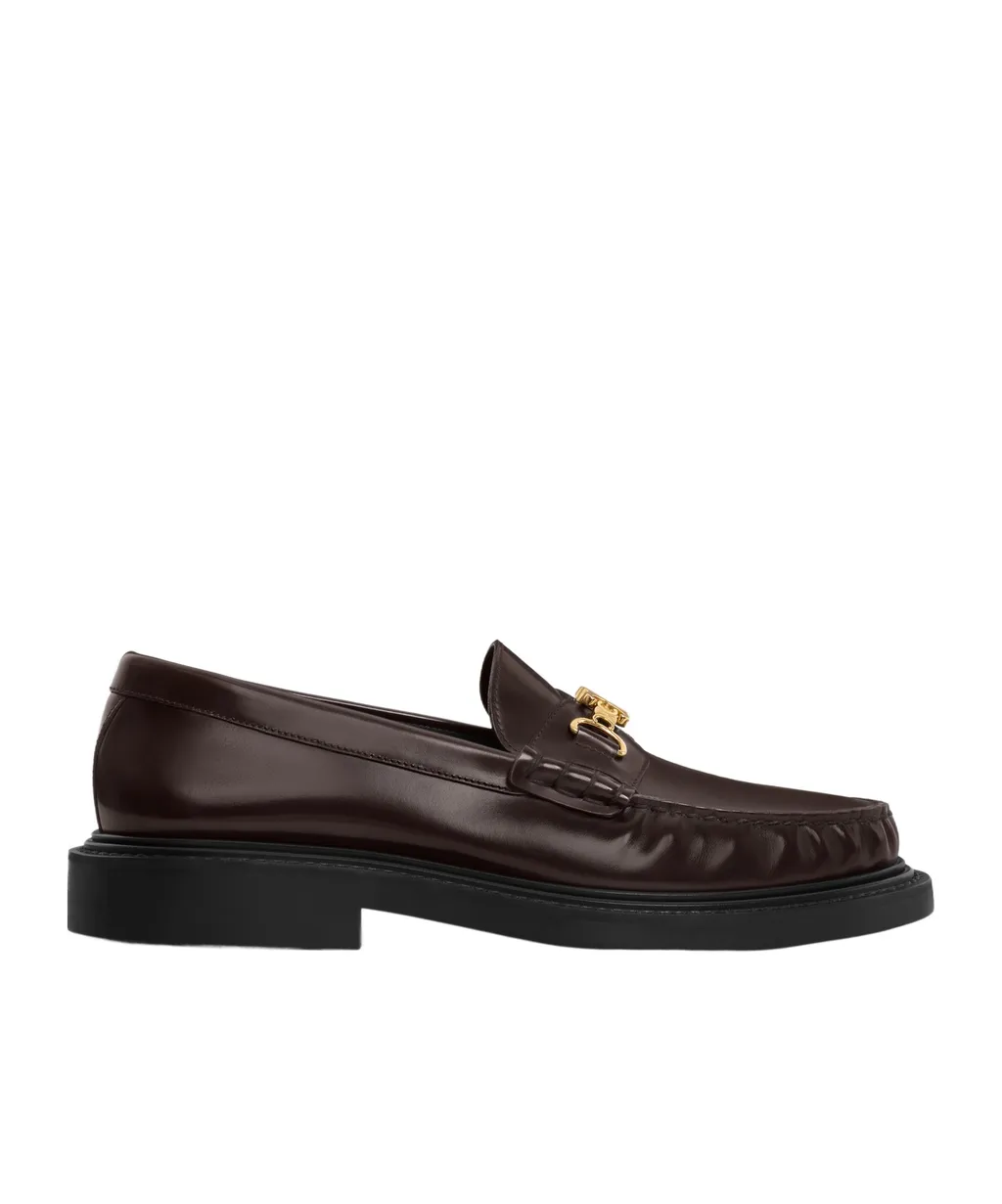 Université Triomphe Chain Loaffer In Polished Bull