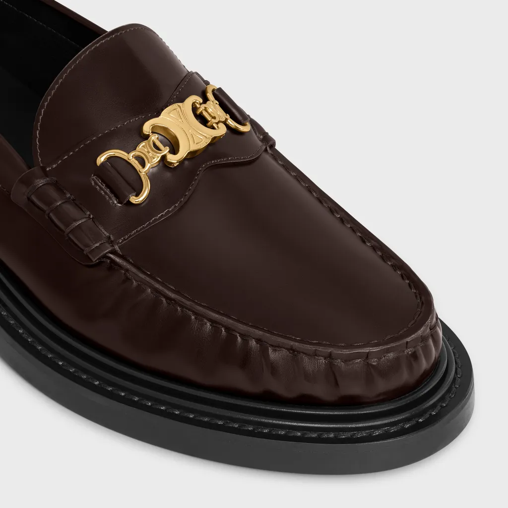 Université Triomphe Chain Loaffer In Polished Bull