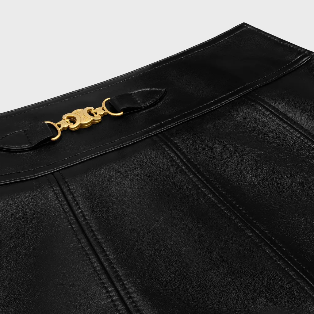 Gourmette Mini Skirt In Soft Lambskin