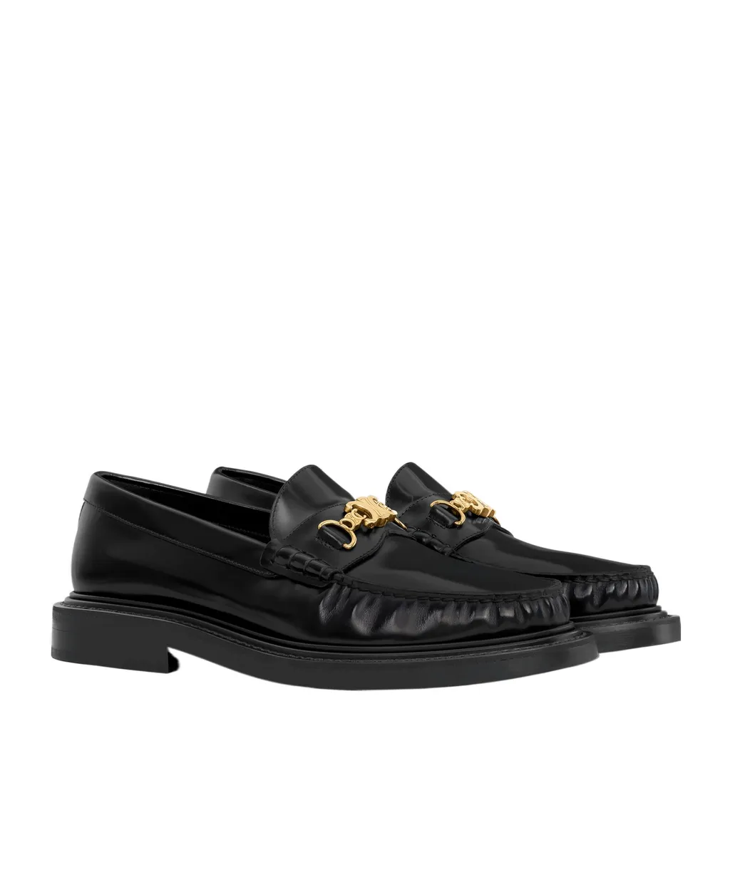 Université Triomphe Chain Loaffer In Polished Bull
