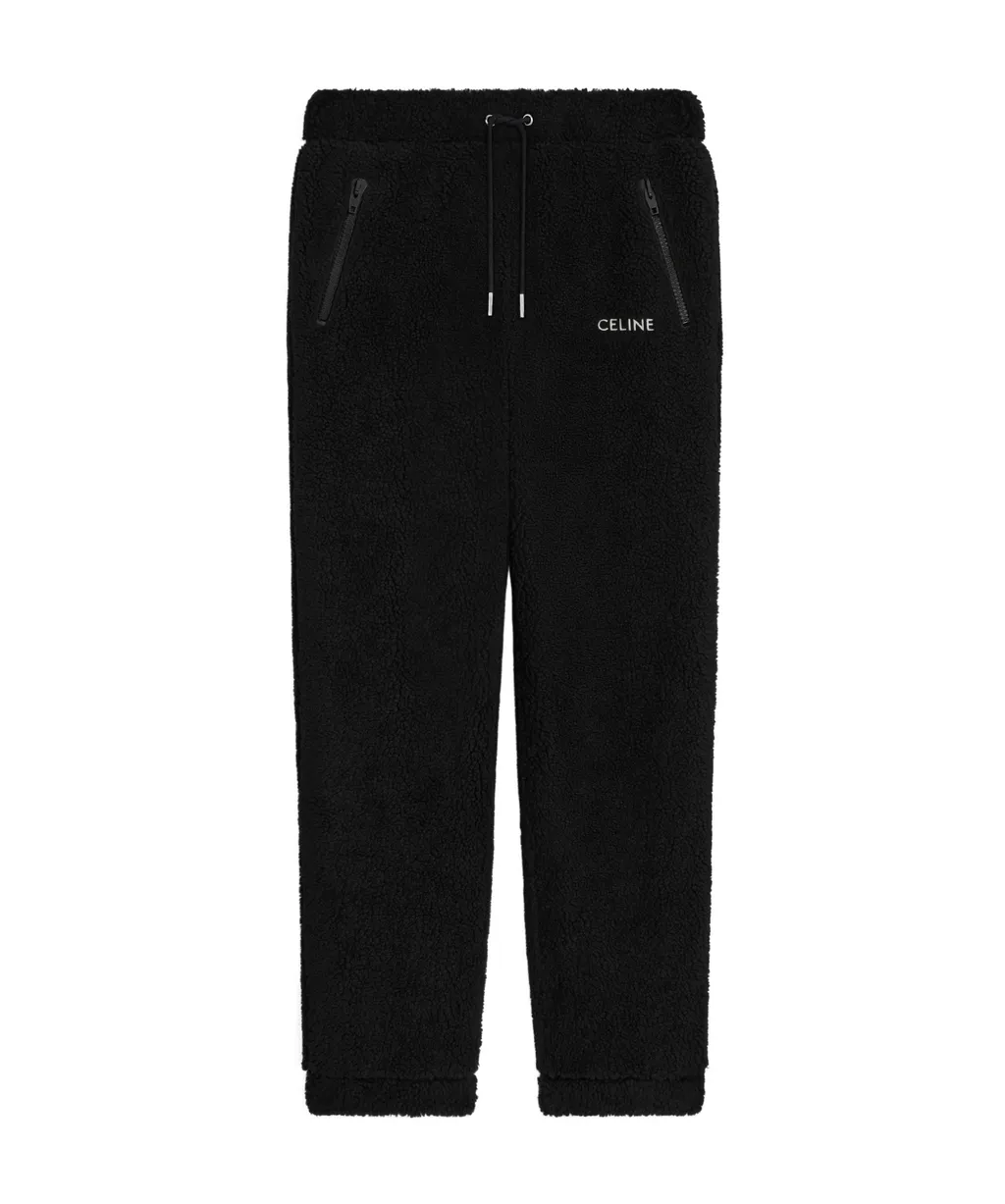 Loose Track Pants In Jersey Fleece