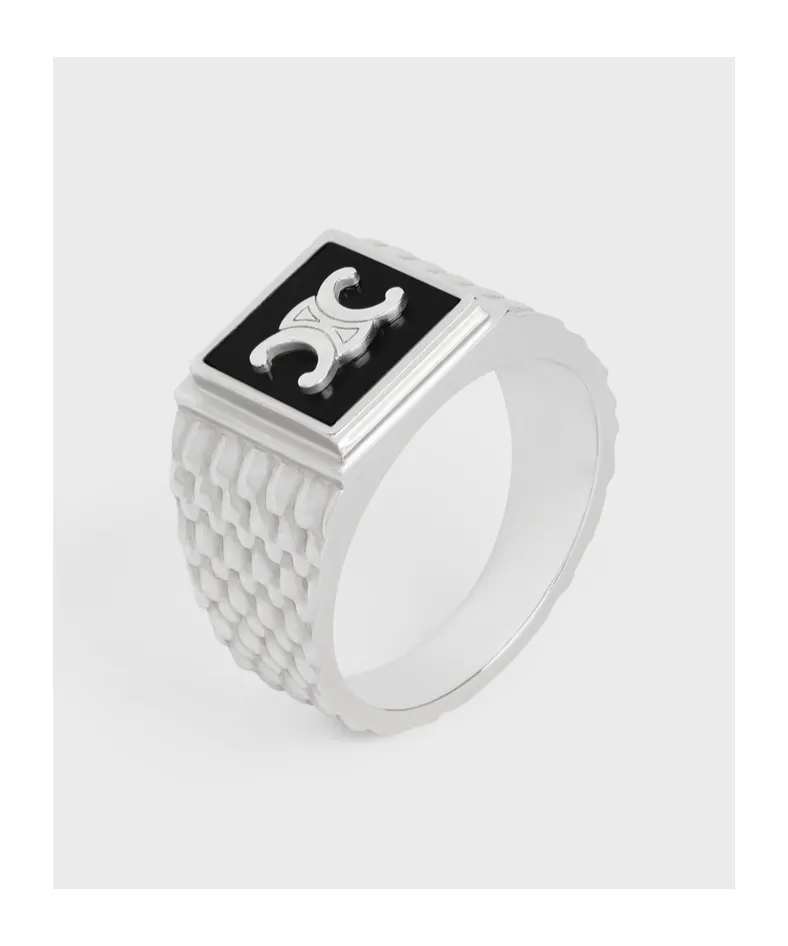 Triomphe Python Signet Ring