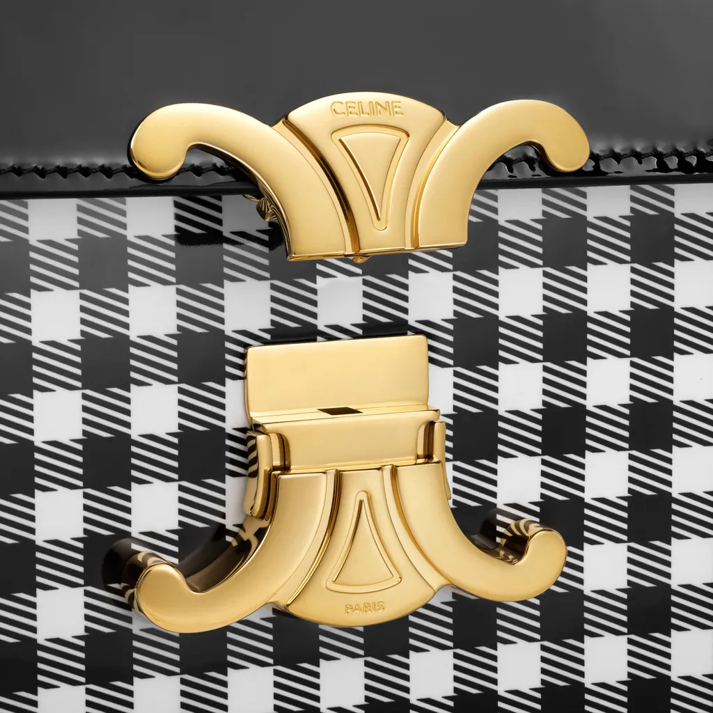 Teen Garance Bag In Vichy Printed Patent Calfskin