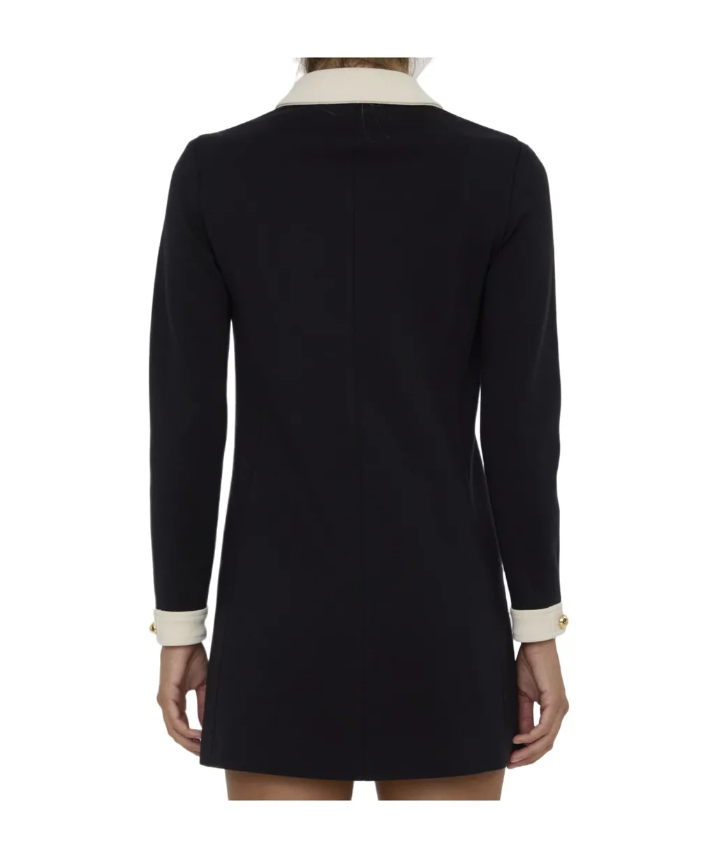 Mini Trapeze Dress In Wool Jersey