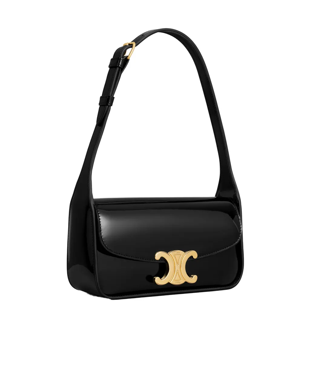 Shoulder Bag Terence In Patent Calfskin