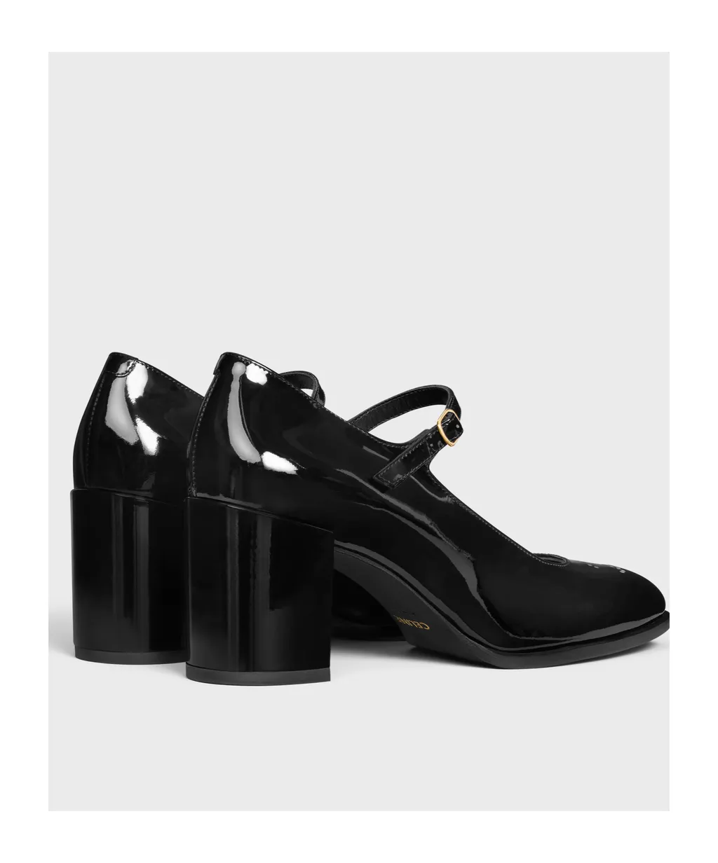 Lily Perforated Triomphe Babies In Patent Calfskin