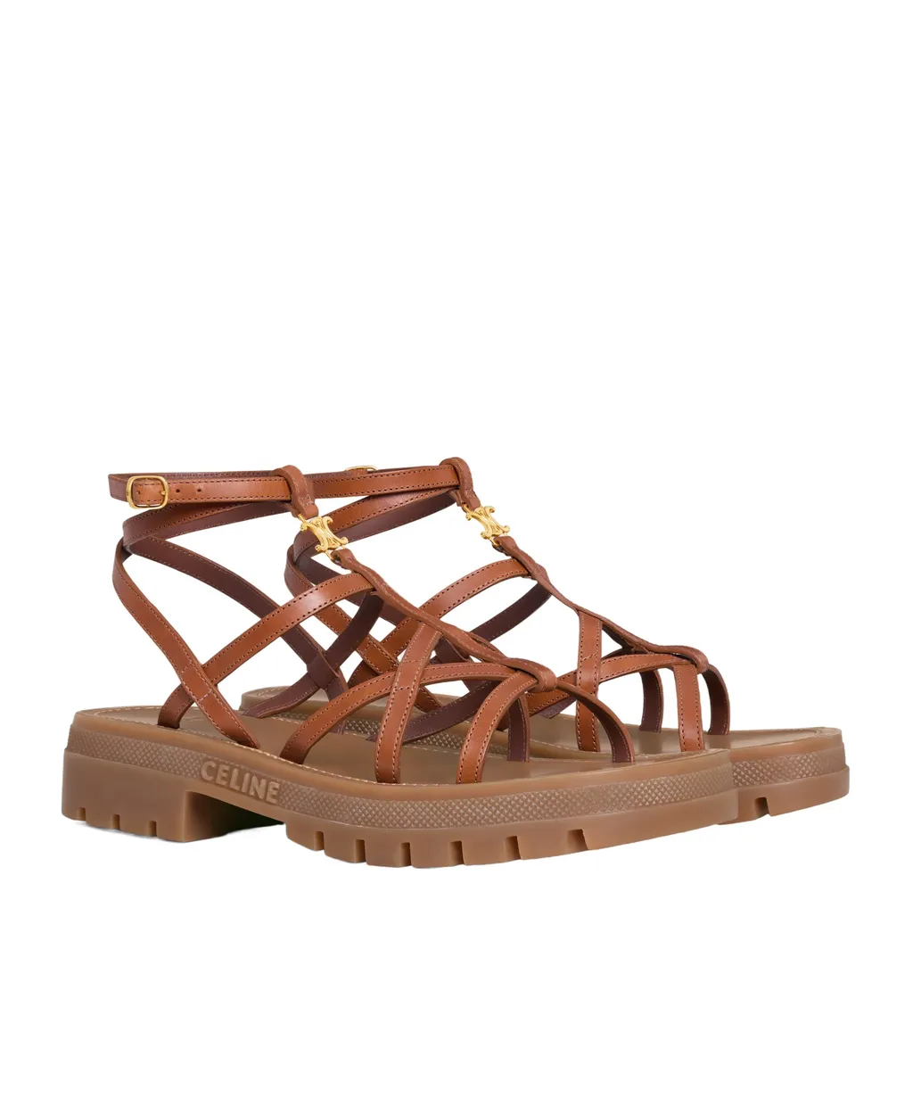 Clea Triomphe Strappy Sandal In Calfskin