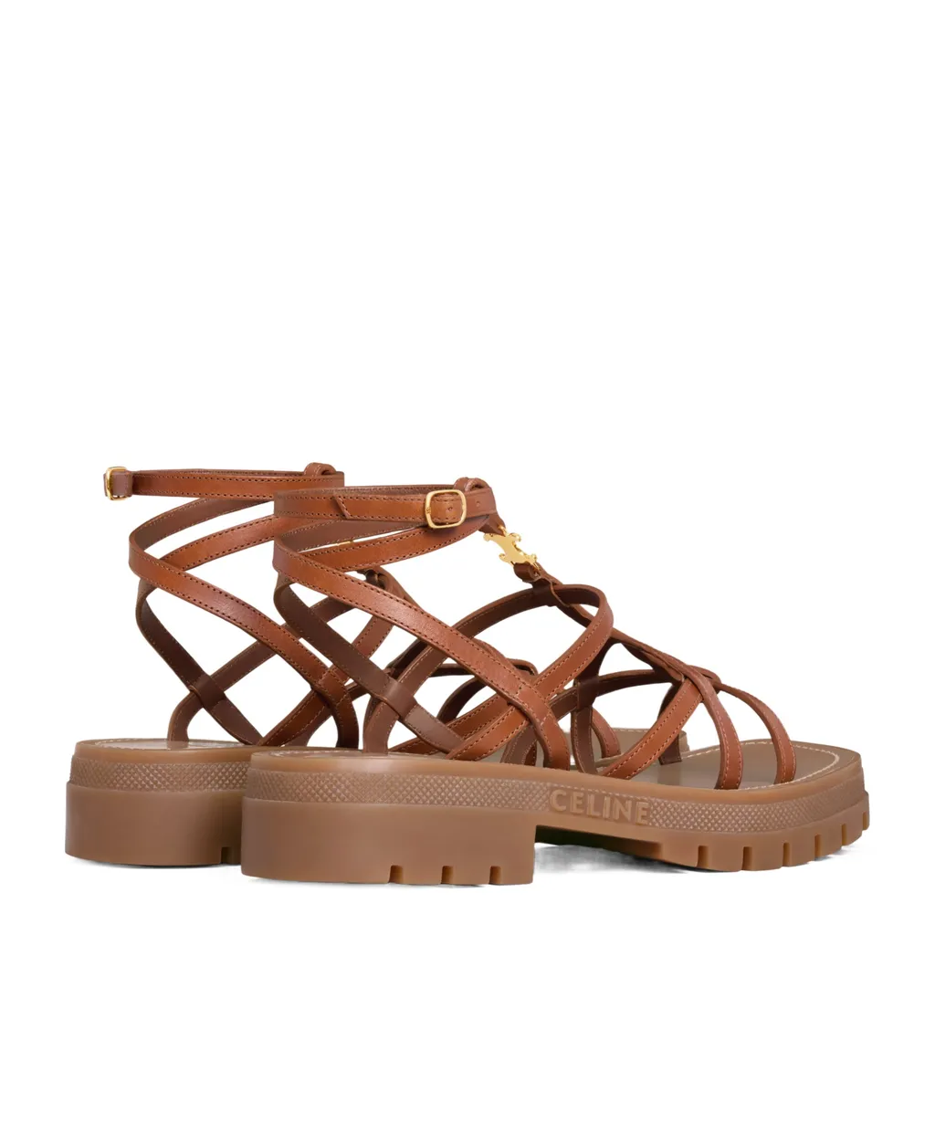 Clea Triomphe Strappy Sandal In Calfskin