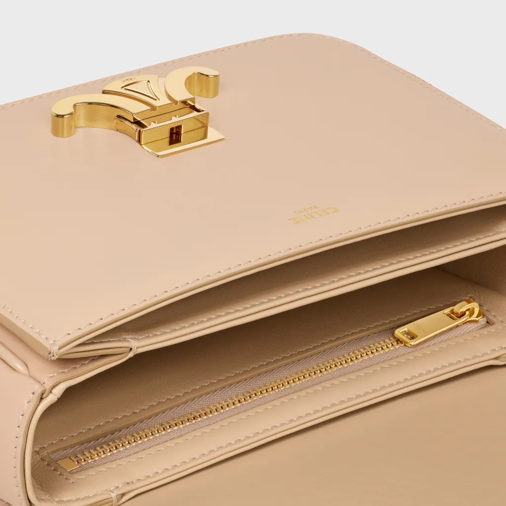 Teen Triomphe Bag In Shiny Calfskin