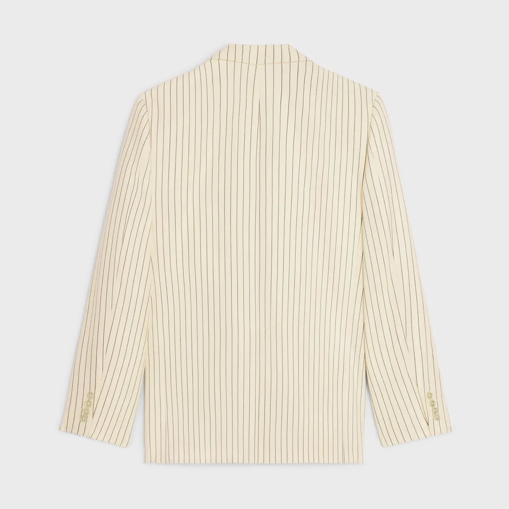 Classic Jacket In Striped Wool