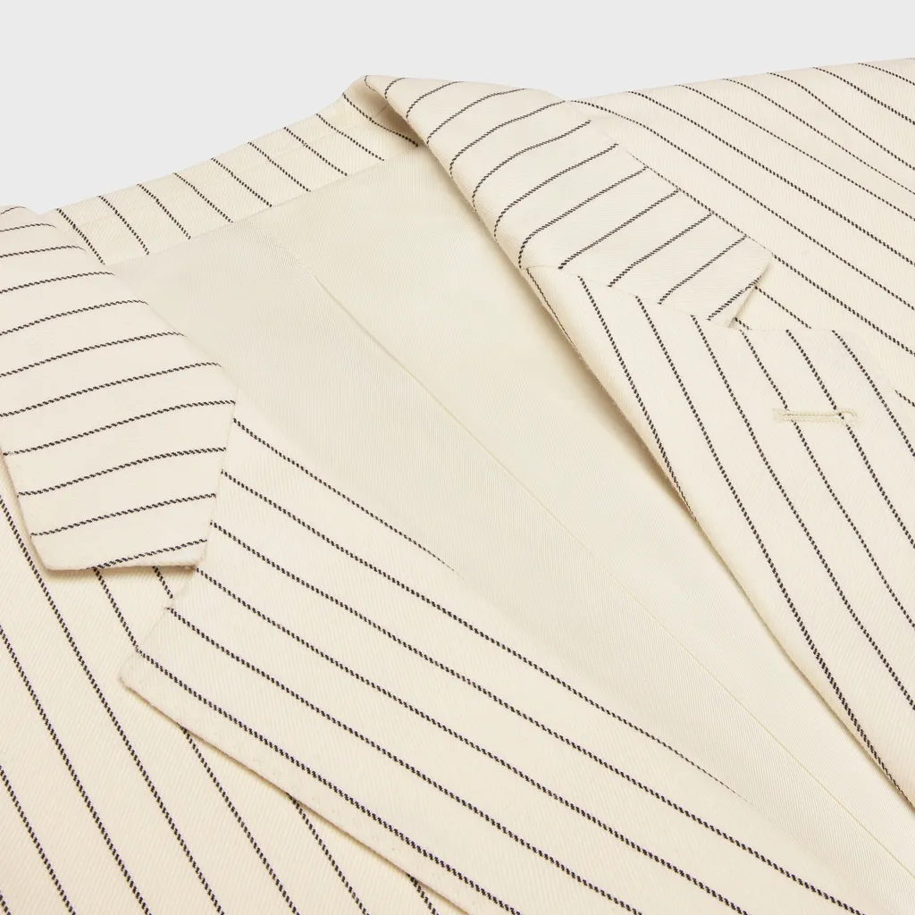 Classic Jacket In Striped Wool