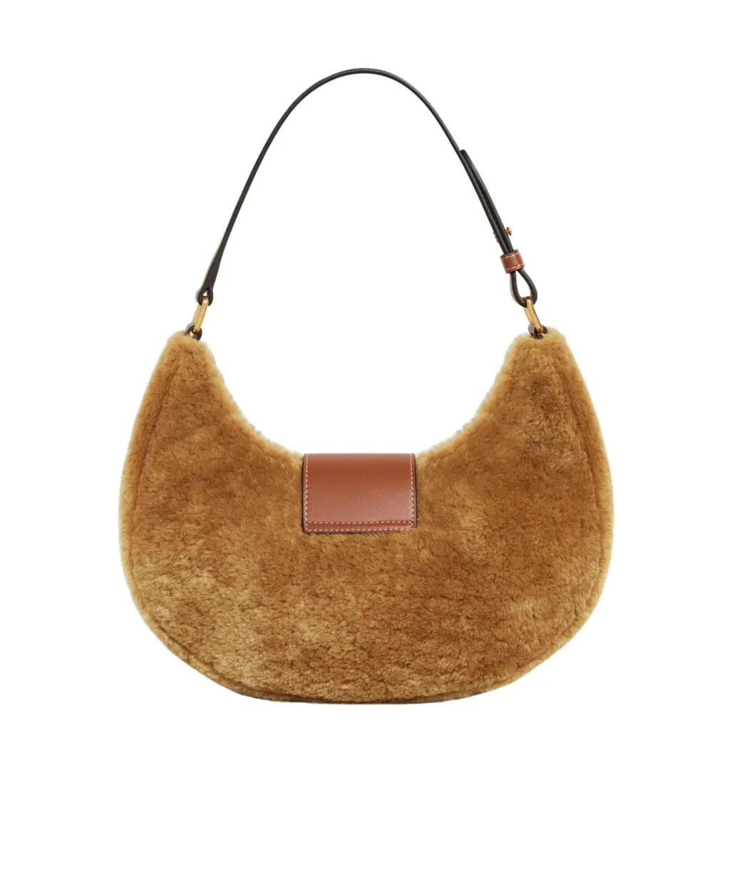 Medium Ava Triomphe Bag In Shearling And Calfskin