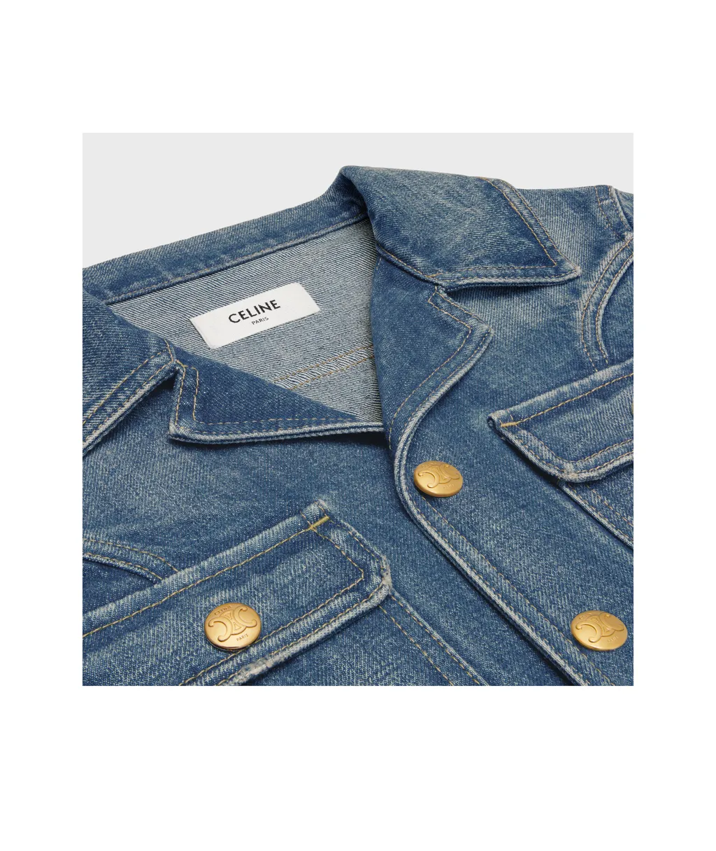 Trucker Jacket In Dark Union Wash Denim