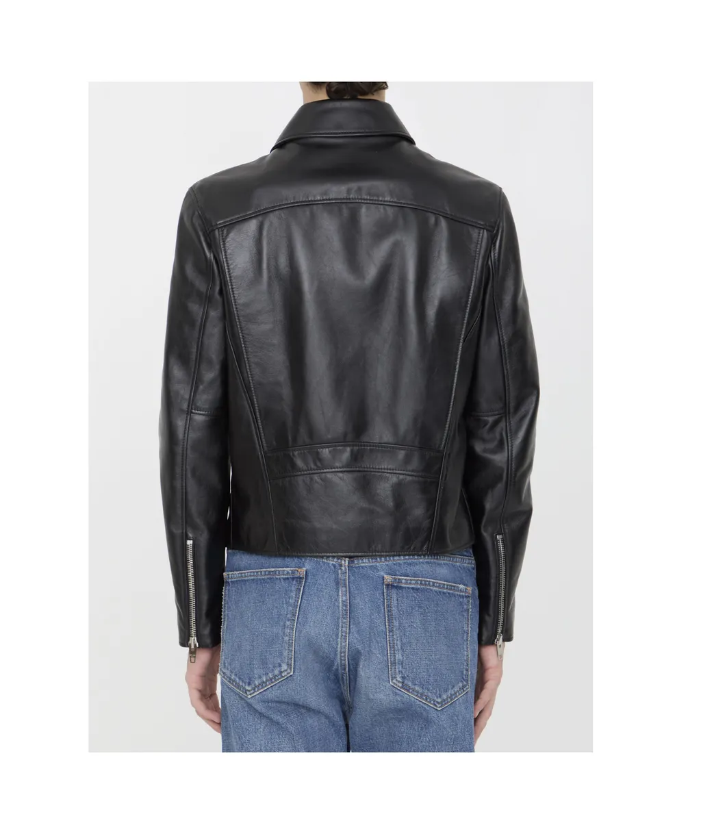 Straight Blouson Jacket In Soft Lambskin