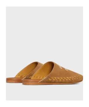 Marlou Triomphe Mule In Suede Calfskin