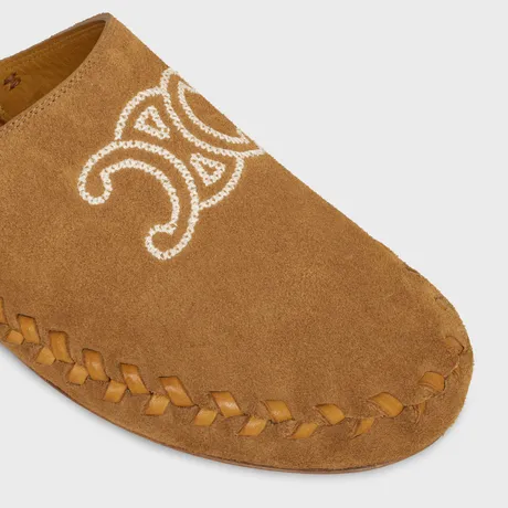 Marlou Triomphe Mule In Suede Calfskin