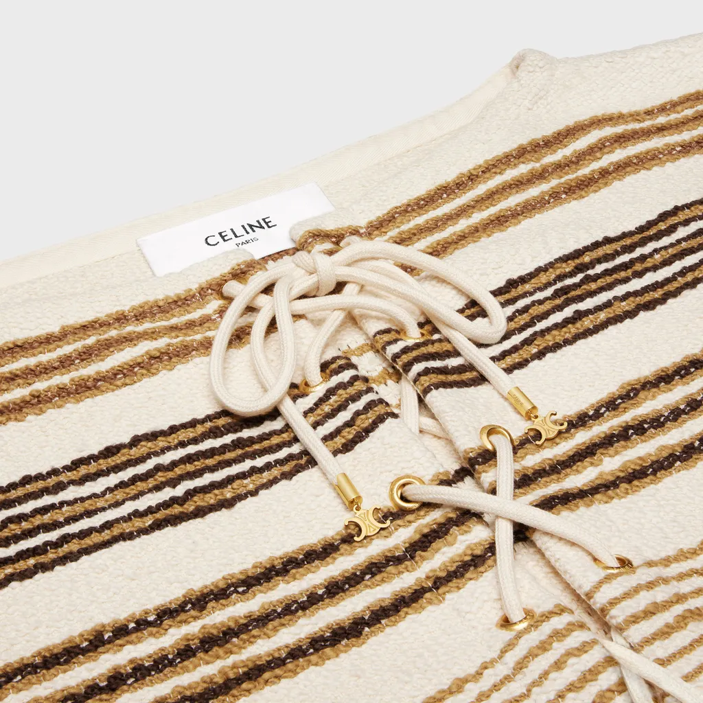 Baja Mini Dress In Celine Striped Cotton Tweed