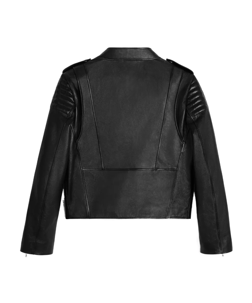 Racer Blouson Jacket In Soft Lambskin