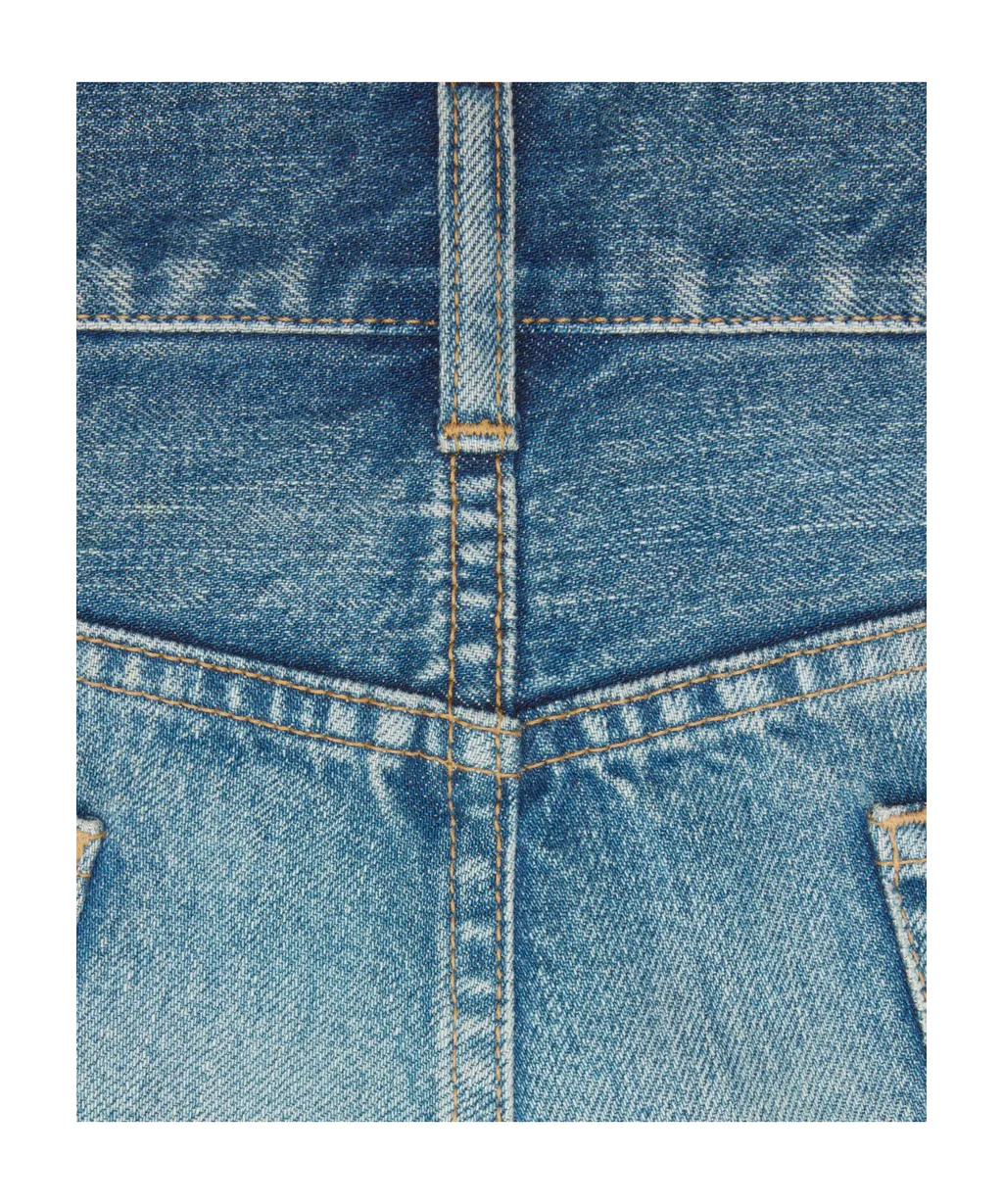 Skate Shorts In Electric Sky Wash Denim