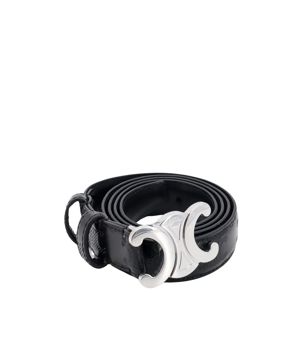 Medium 25Mm Triomphe Belt In Taurillon With Triomphe Embossed