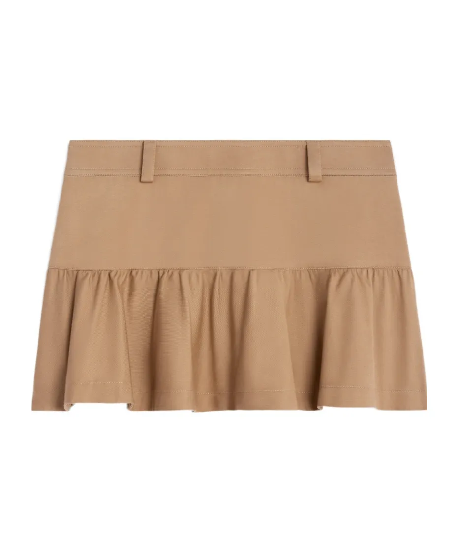 Mini Skirt In Cotton Twill
