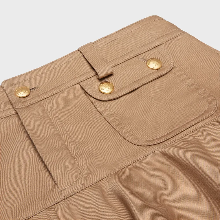 Mini Skirt In Cotton Twill