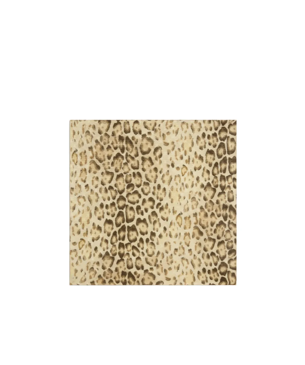 Leopard Print Triomphe Bandana In Silk Jacquard