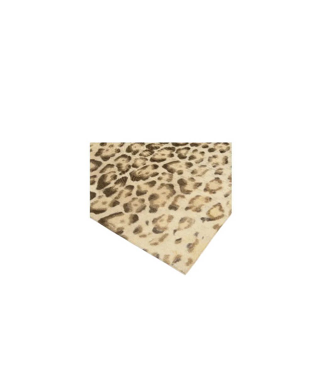 Leopard Print Triomphe Bandana In Silk Jacquard