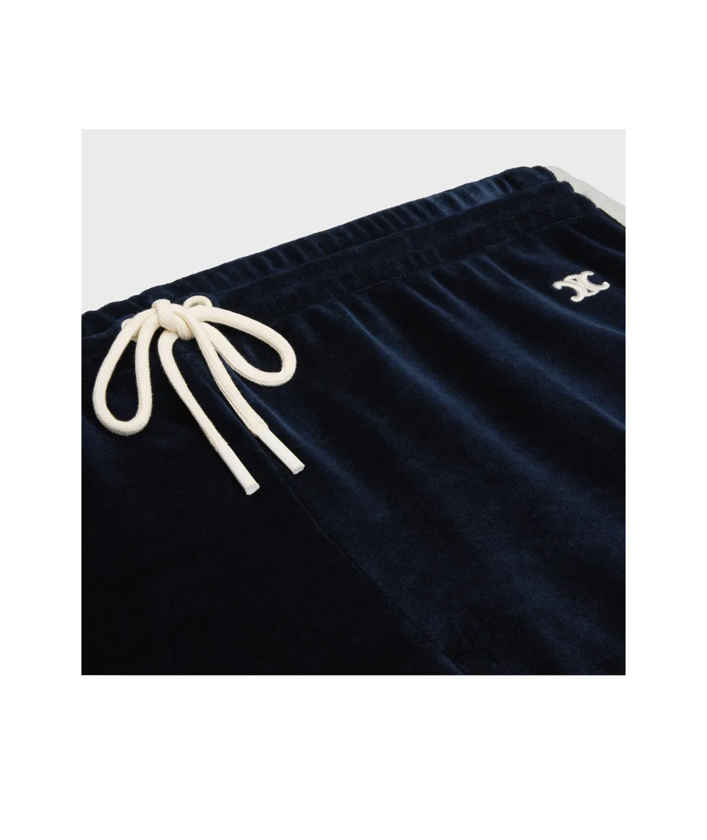 Triomphe Mini Shorts In Velvet Jersey
