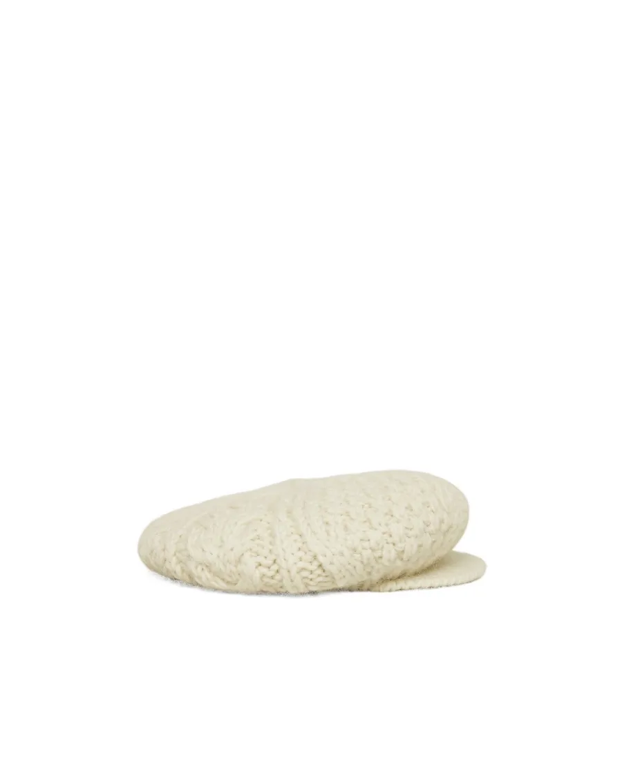 Beret In Aran Mohair Wool