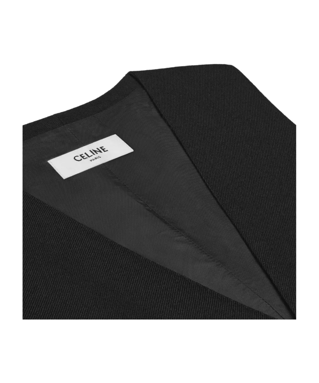 Waistcoat In Wool Gabardine