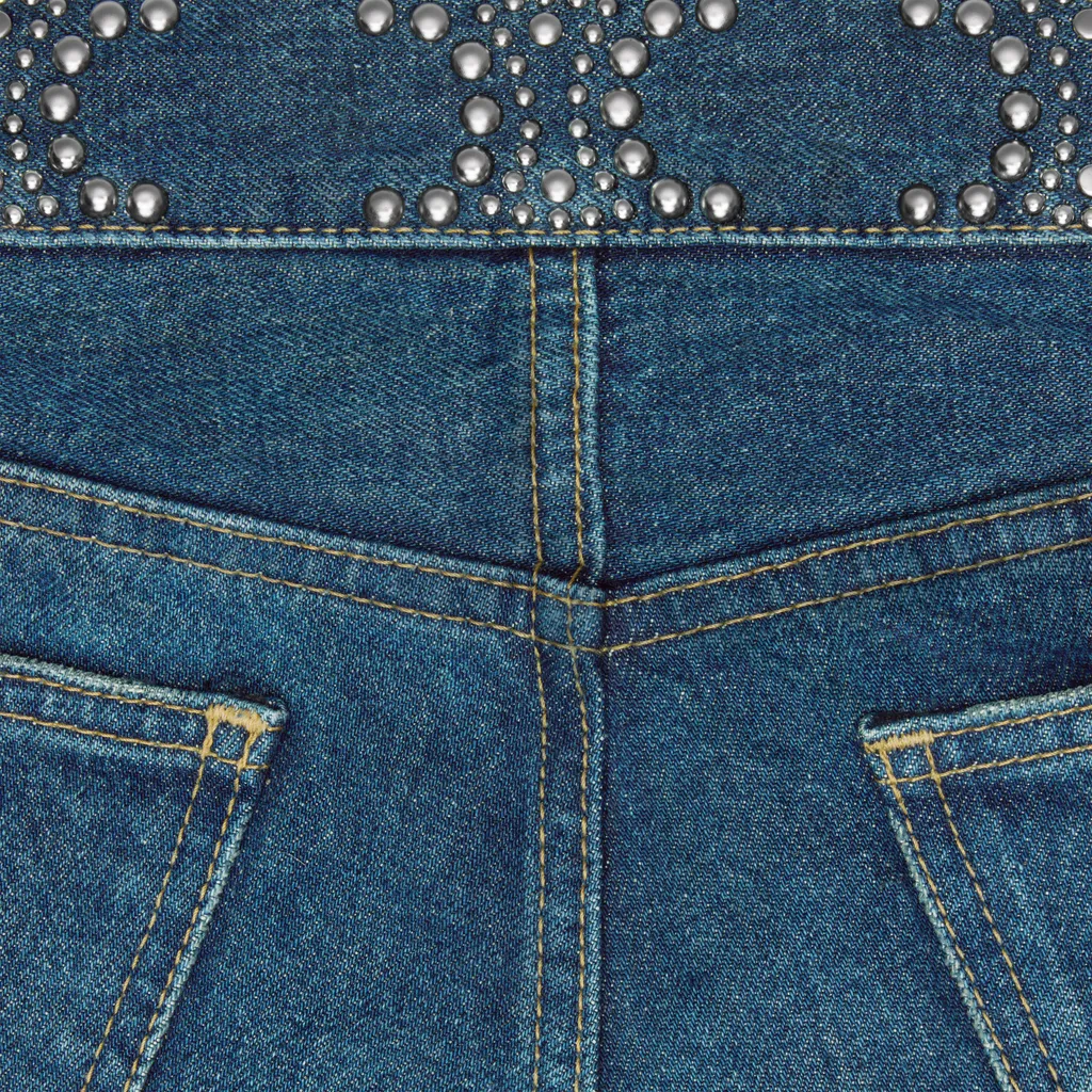Mini Shorts In Clean Dark Union Wash Denim