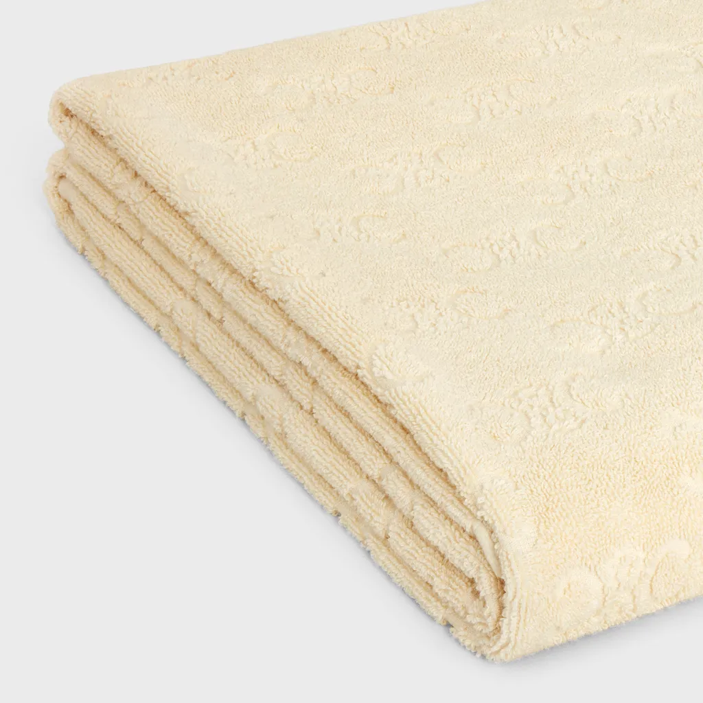 Beach Towel In Monogram Terry Cotton
