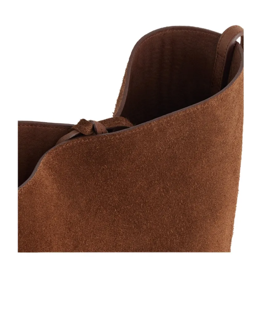 Bucket In Suede Calfskin With Triomphe Embossed
