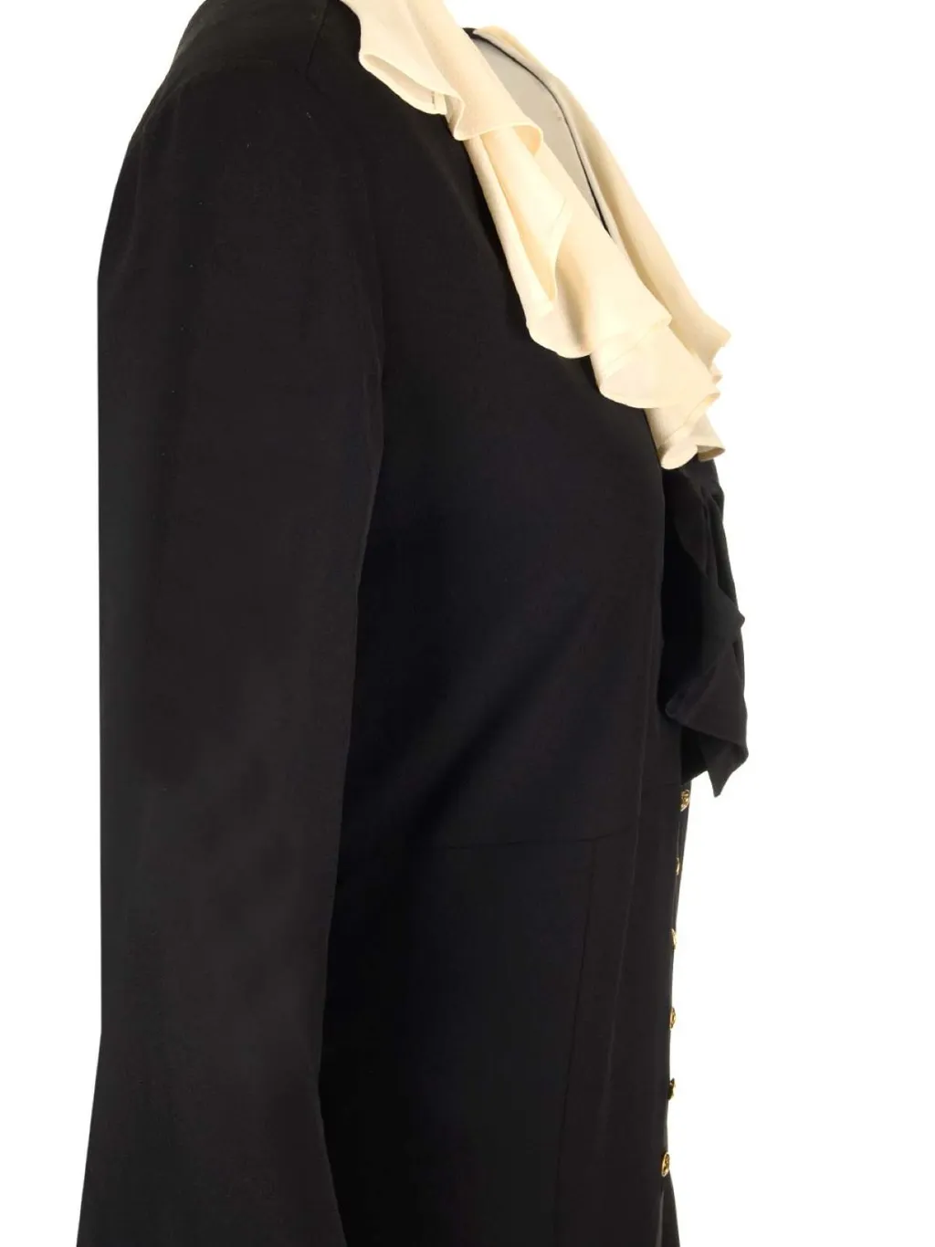 Jabot Mini Dress In Silk Sablé