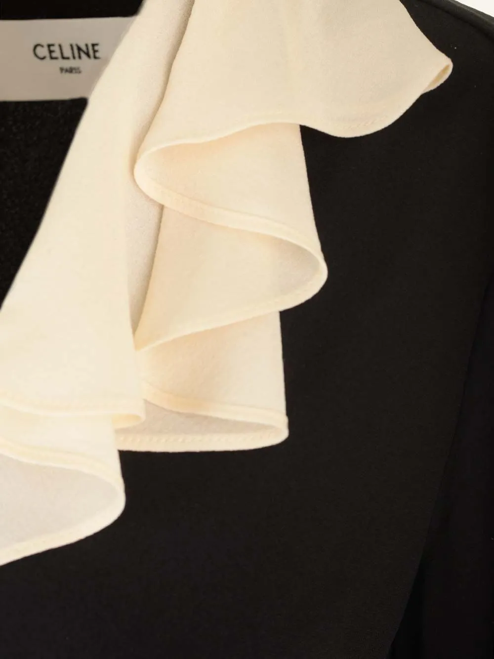 Jabot Mini Dress In Silk Sablé