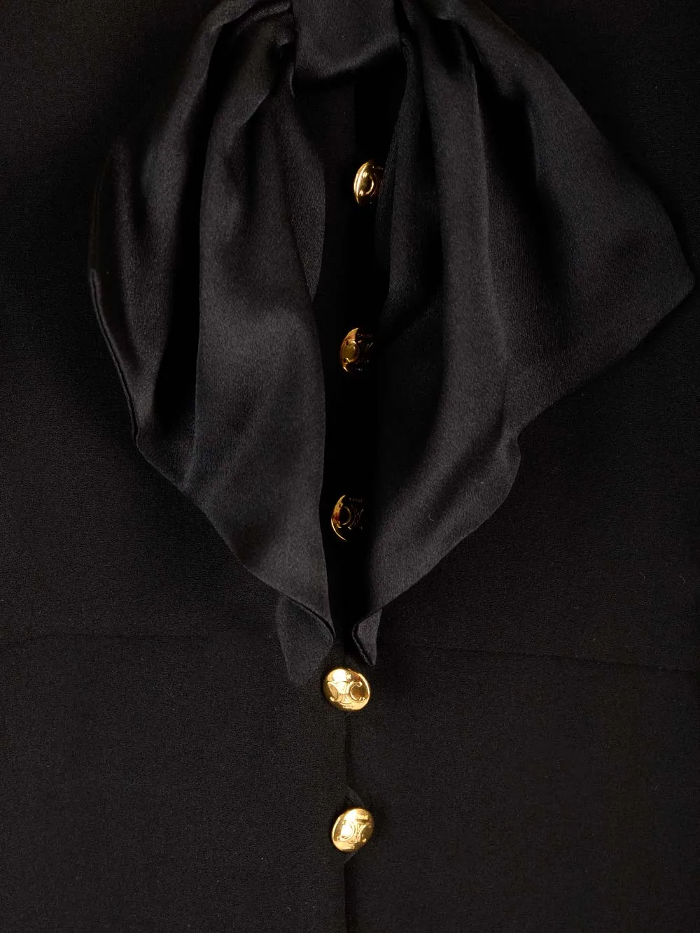Jabot Mini Dress In Silk Sablé