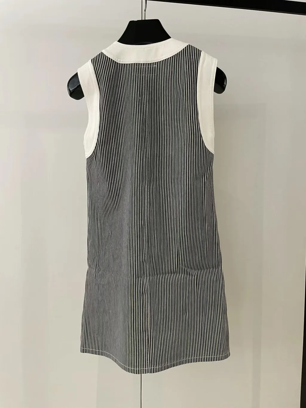 Trapeze Mini Dress With Hickory Stripes