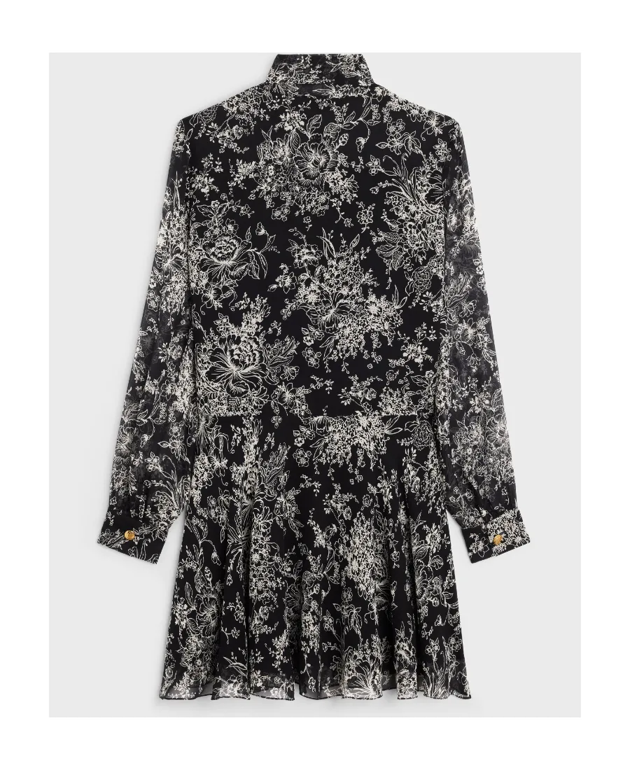 LavalliÈRe Mini Dress In Silk Georgette