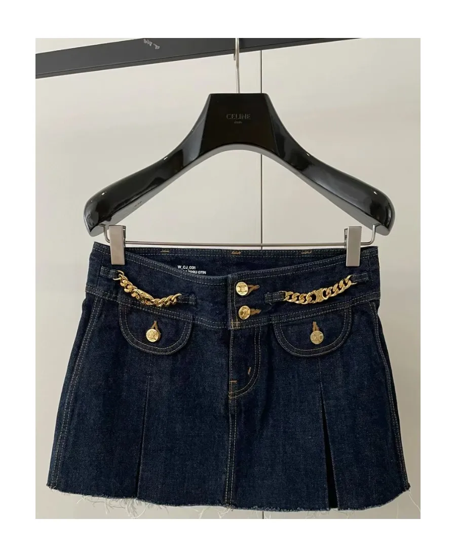 Mini Skirt In Rinsed Wash Denim