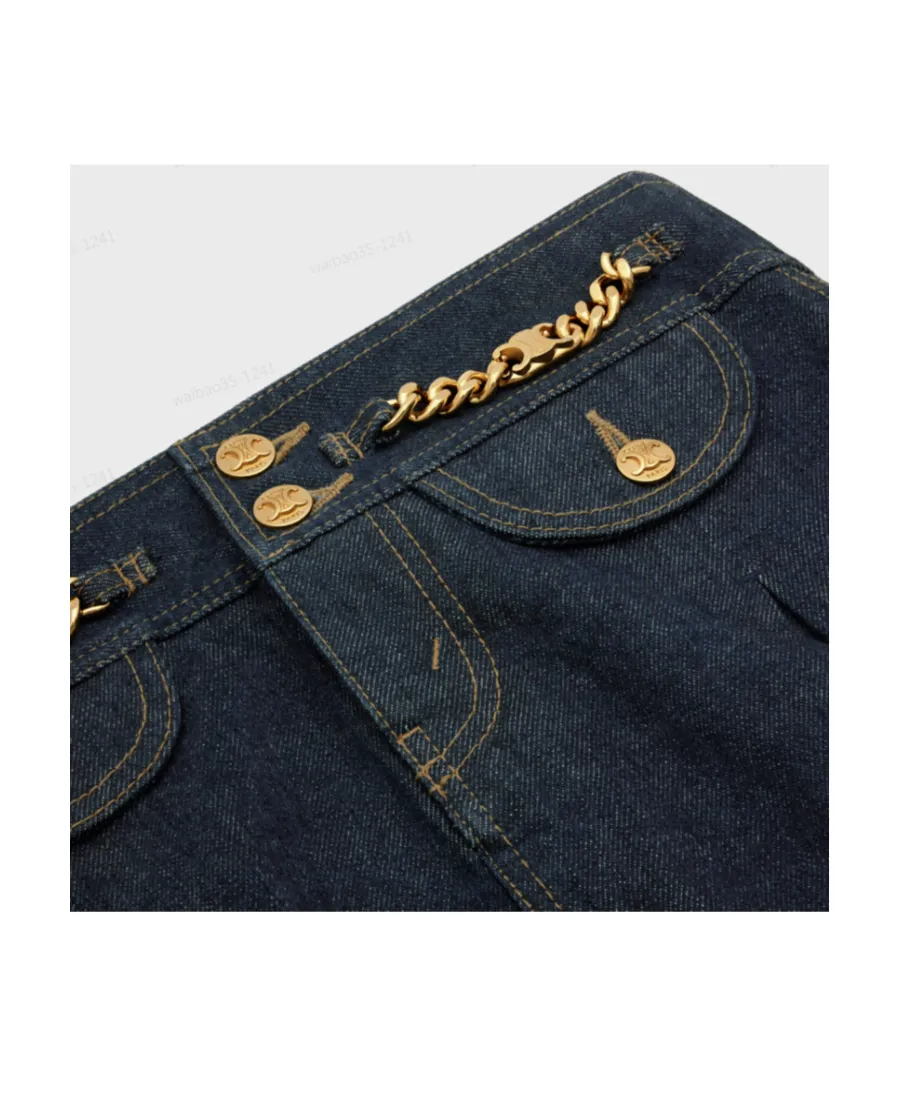 Mini Skirt In Rinsed Wash Denim