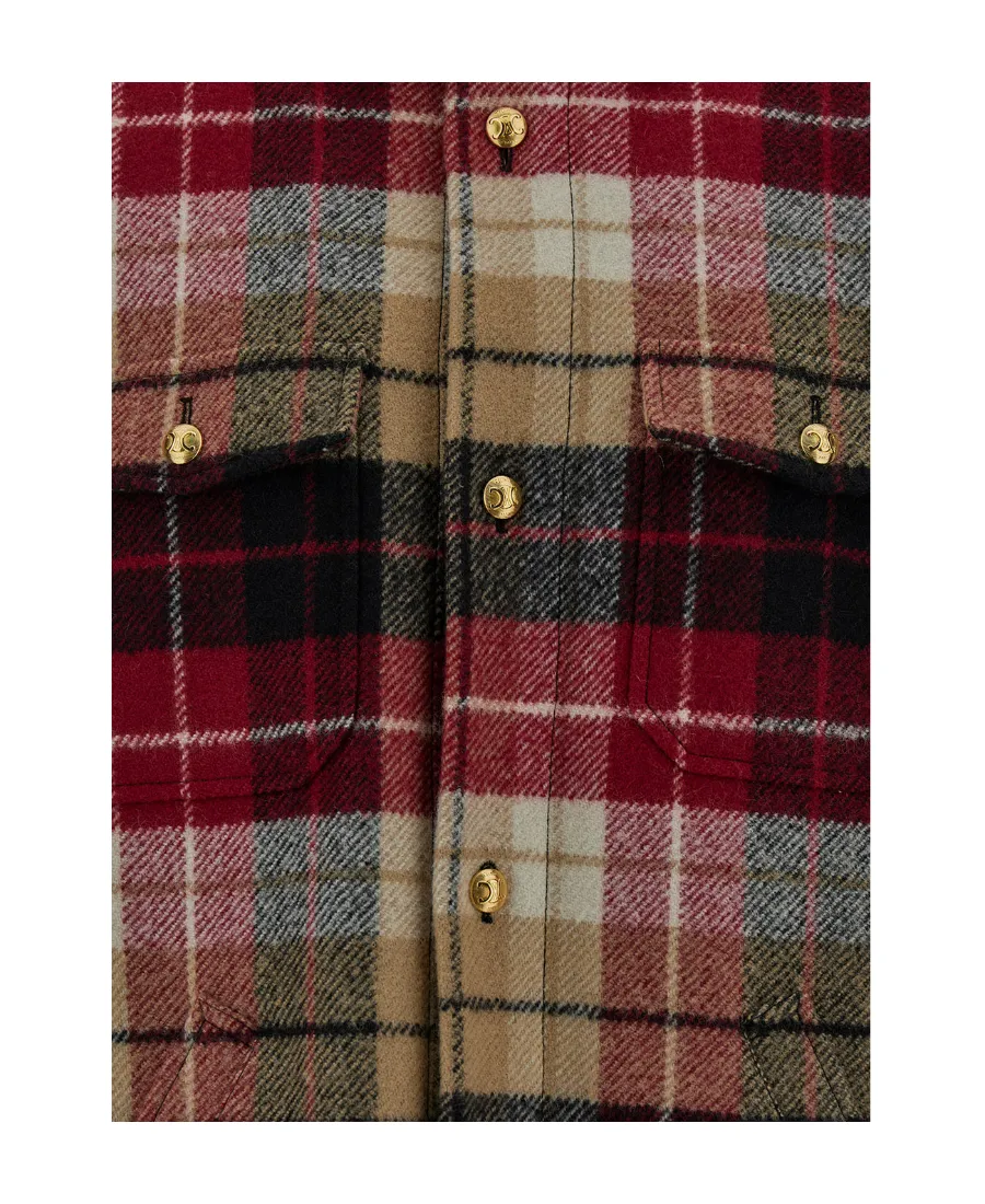 Overshirt In Checked Wool