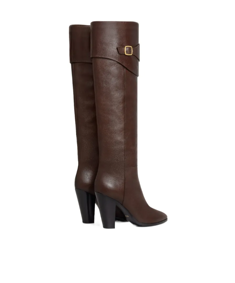 Riding Boot With Triomphe Celine Wiltern In Calfskin