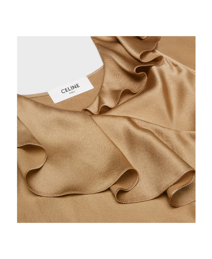 Asymmetric Lingerie Dress In Satin Crepe