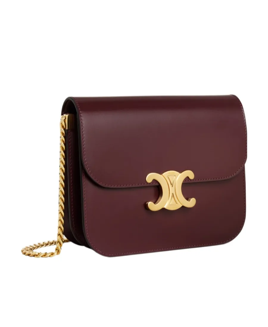College Triomphe Bag In Shiny Calfskin