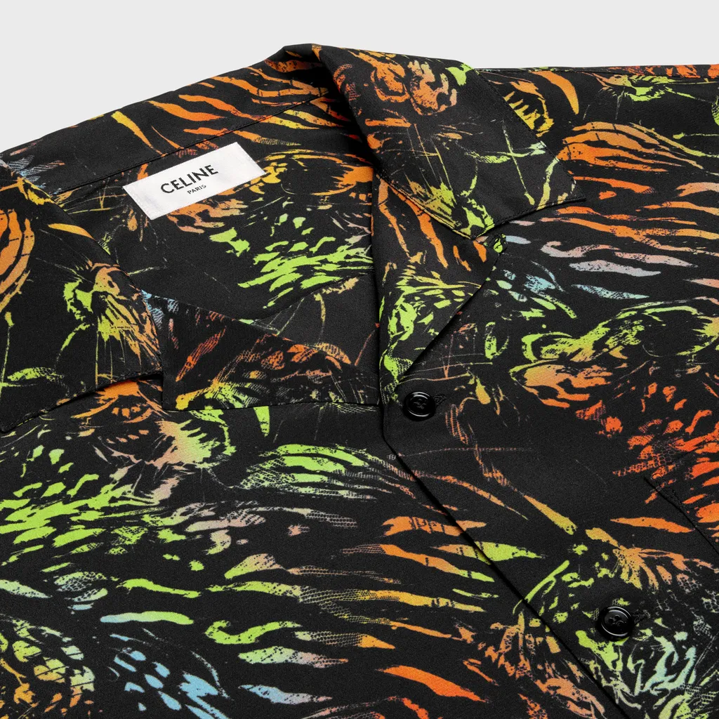 Hawaiian Shirt With Print In Crepe De Chine