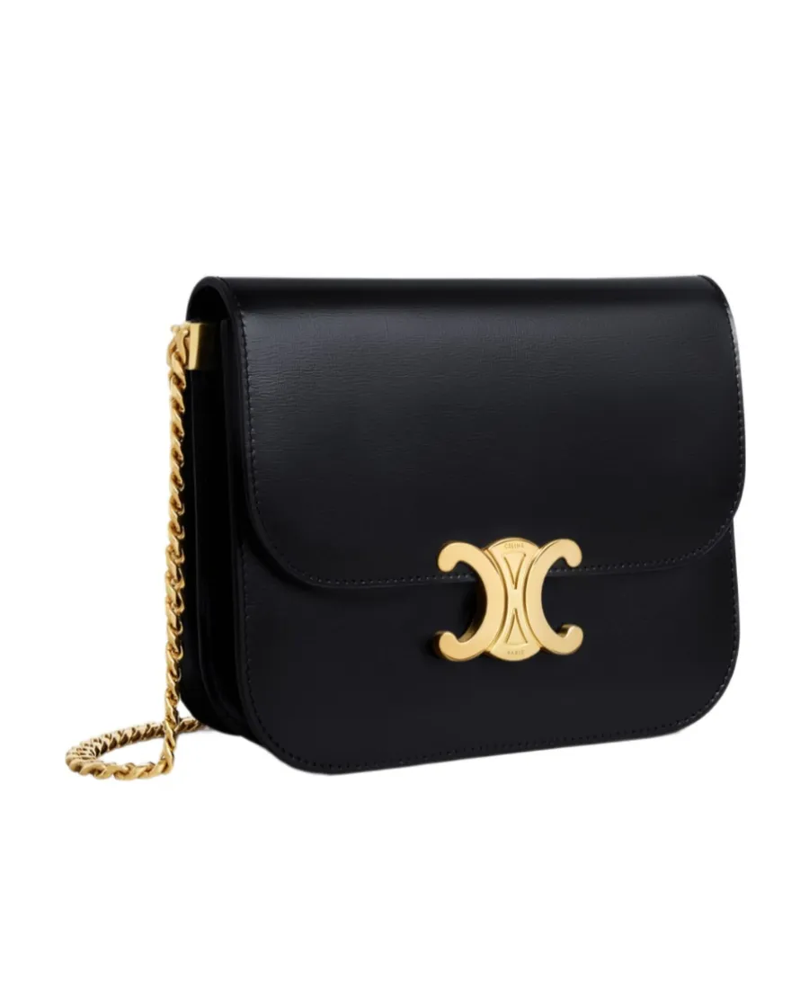 College Triomphe Bag In Shiny Calfskin