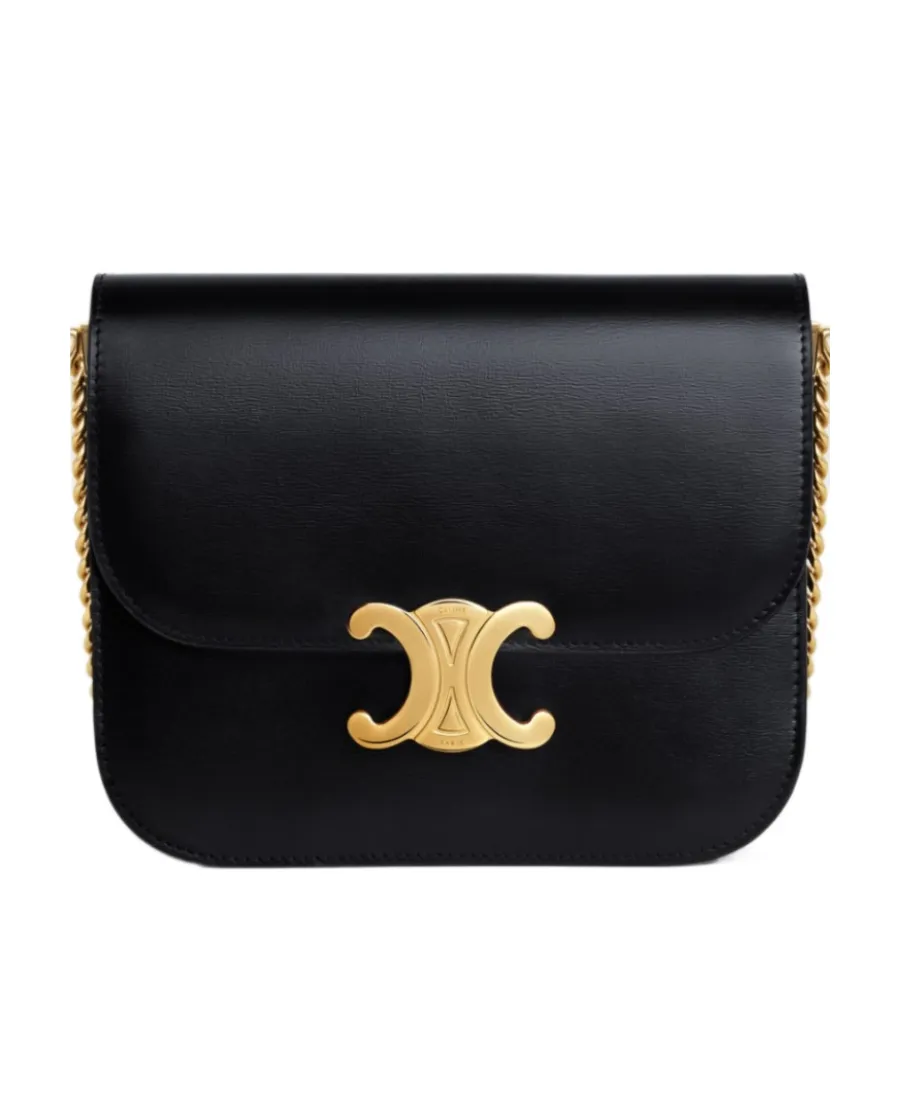 College Triomphe Bag In Shiny Calfskin