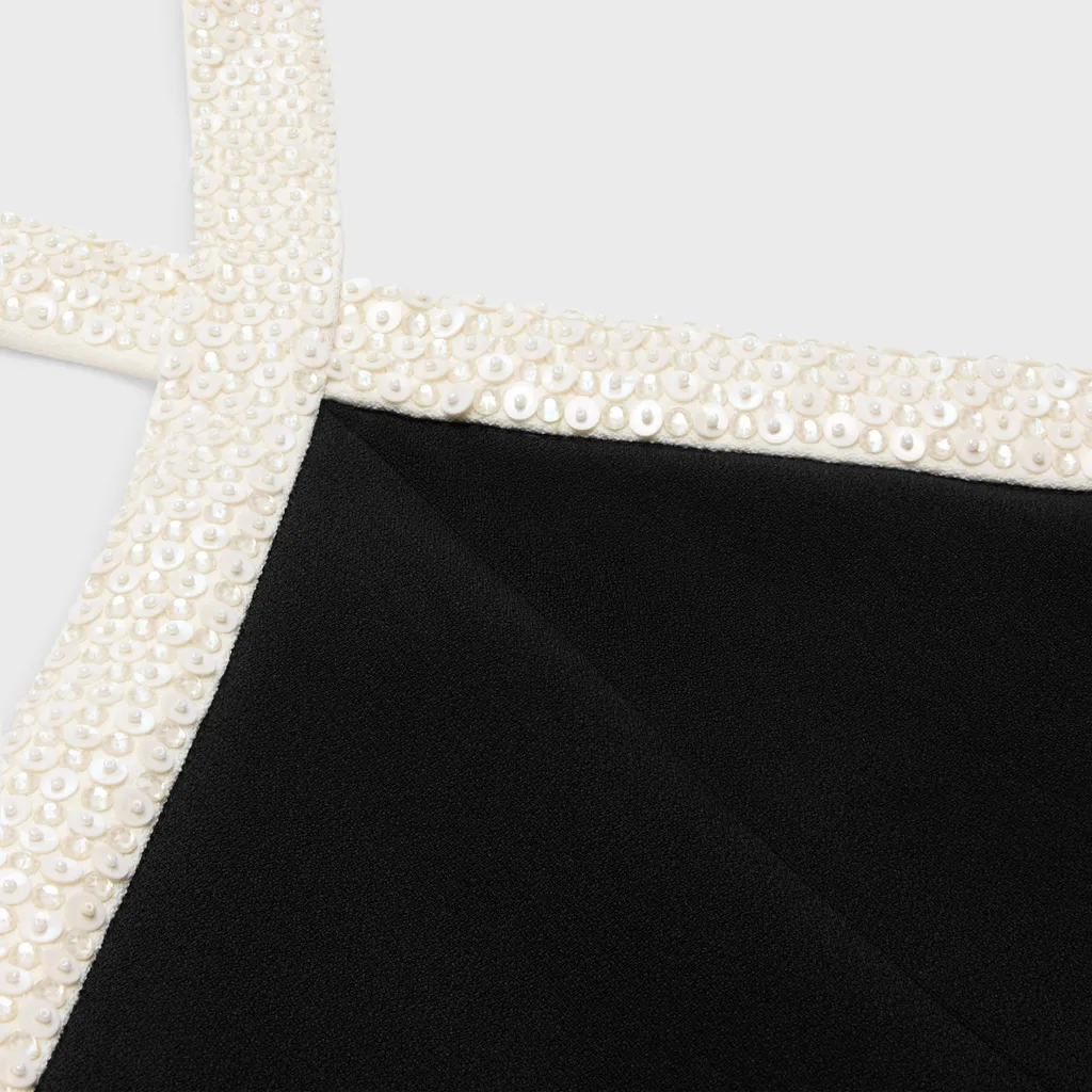 Column Dress In Satin-Lined Crepe